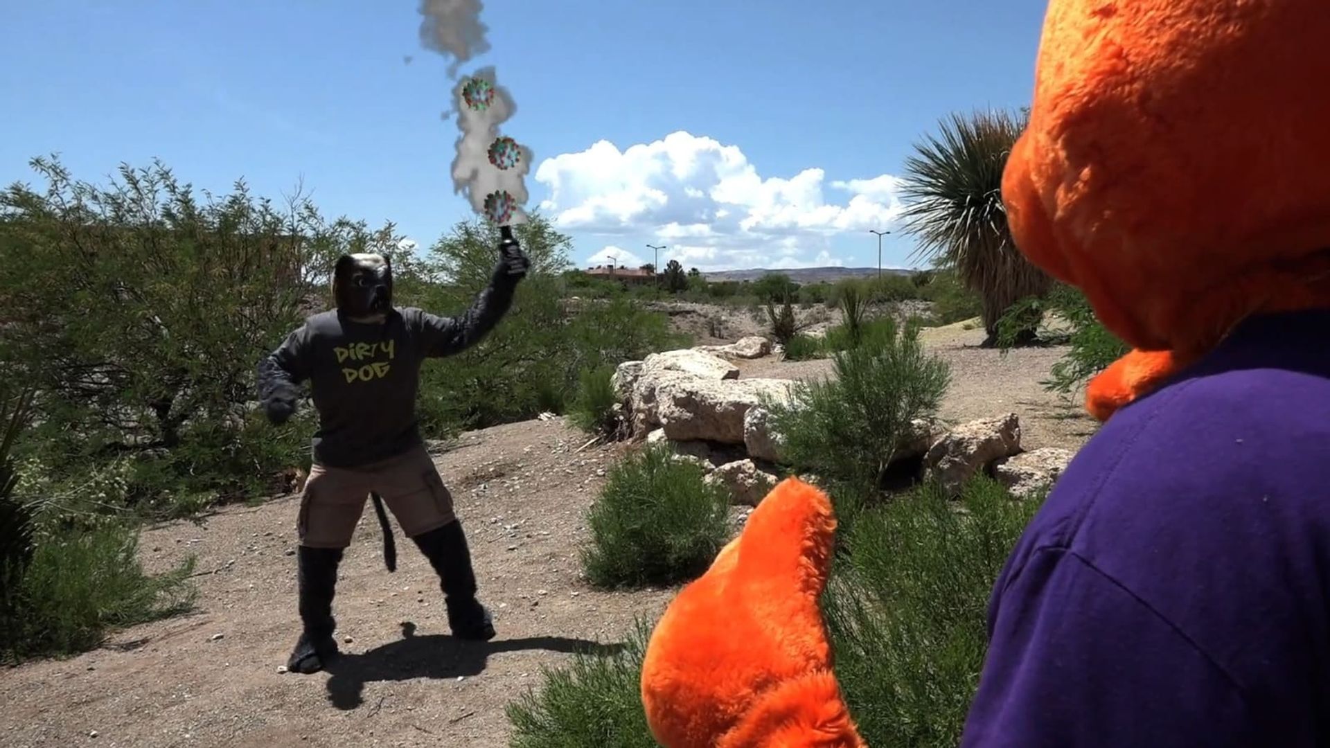 Cool Cat vs Dirty Dog - The Virus Wars background