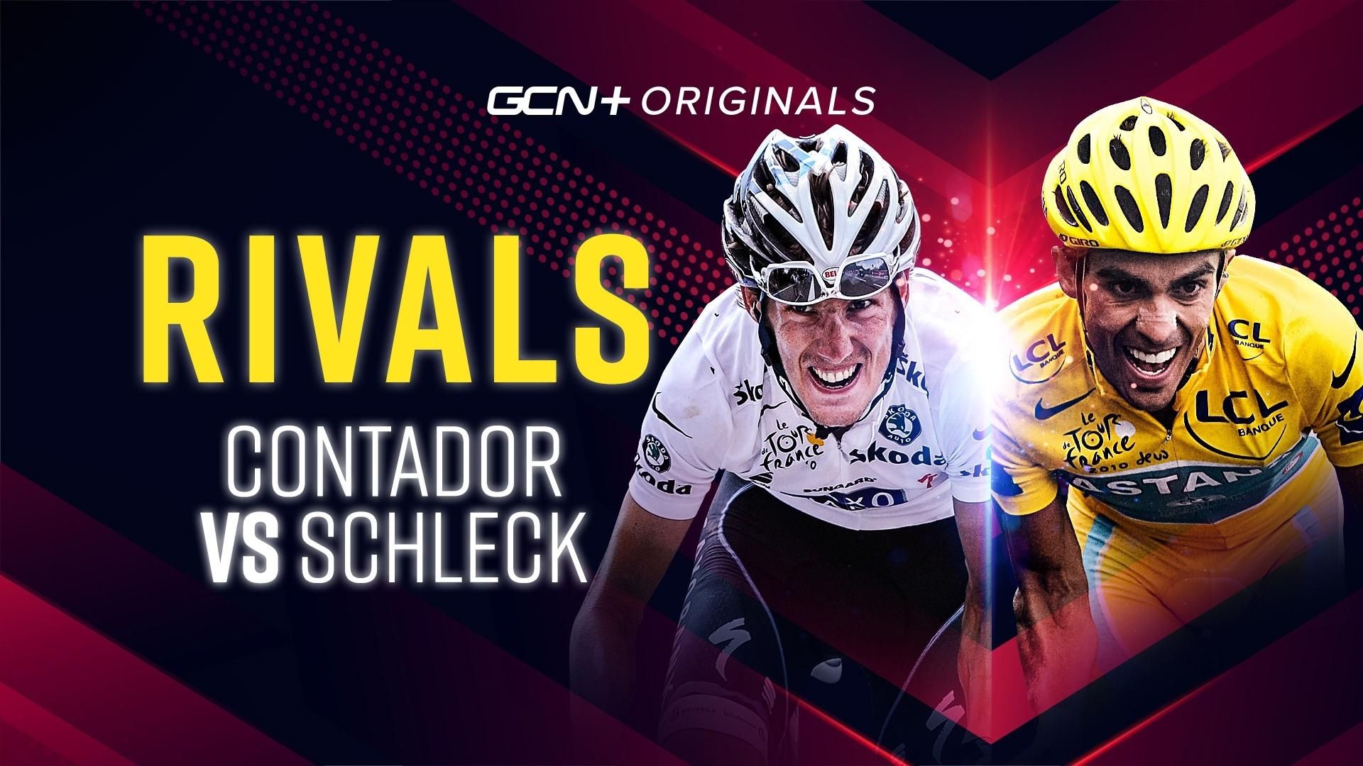 Rivals: Schleck Vs Contador background