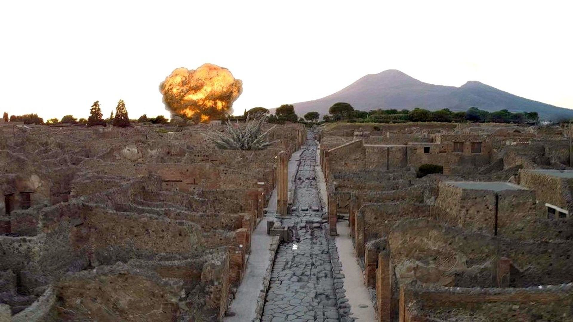 Bombing Pompeii background