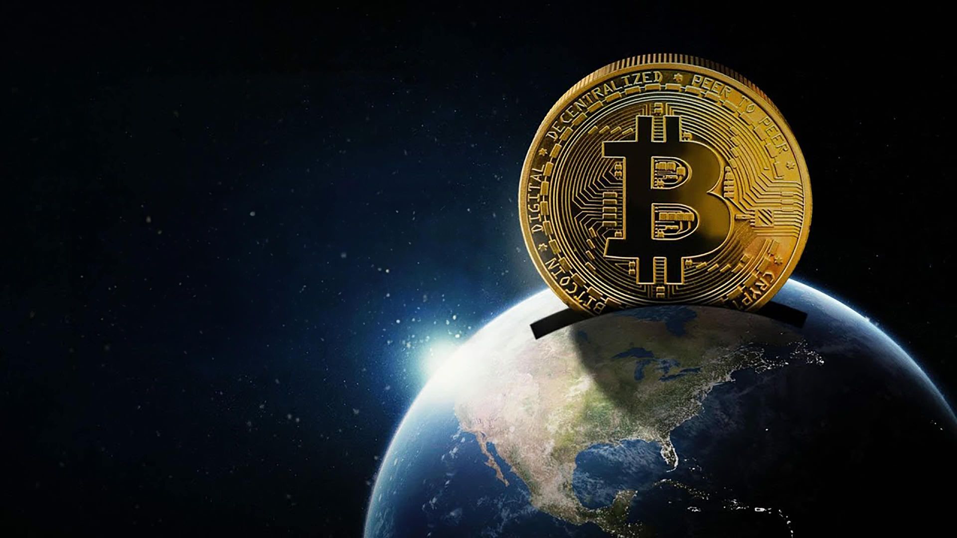 God Bless Bitcoin background