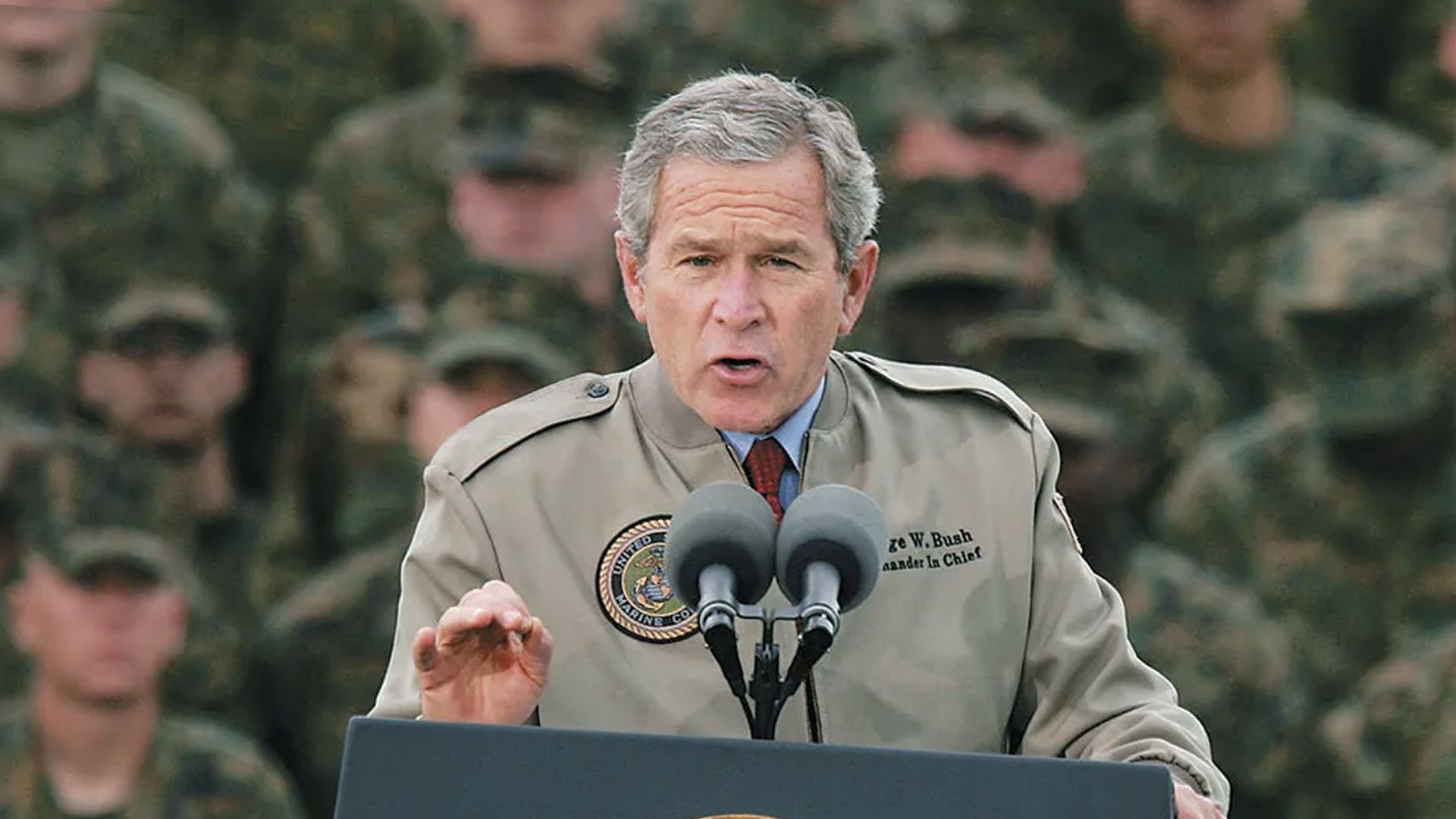 How to Sell A War: The George W. Bush Story background