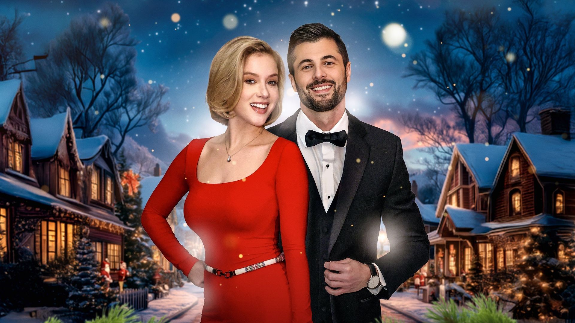 Christmas in Mistletoe background