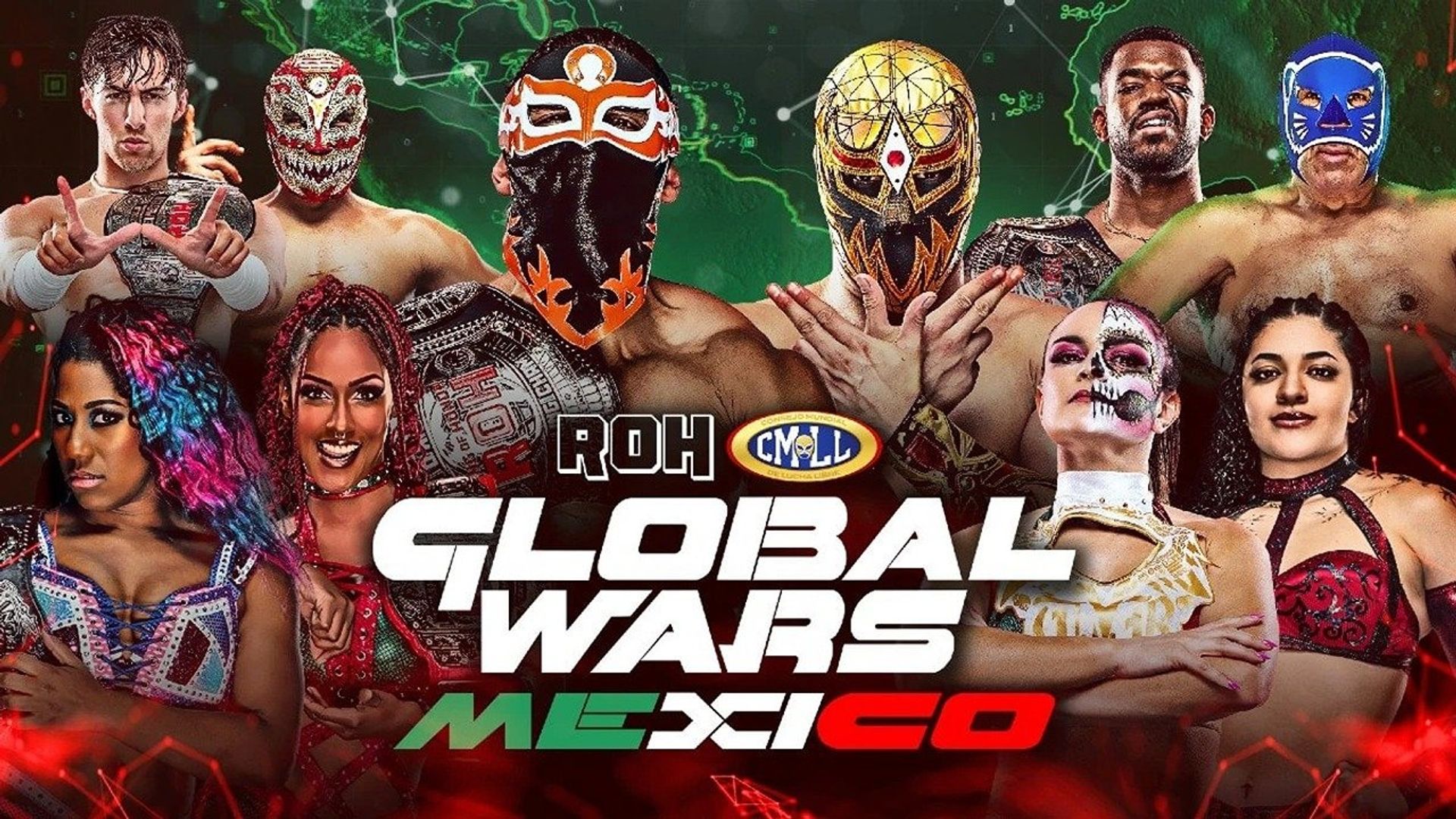 ROH/CMLL Global Wars Mexico background