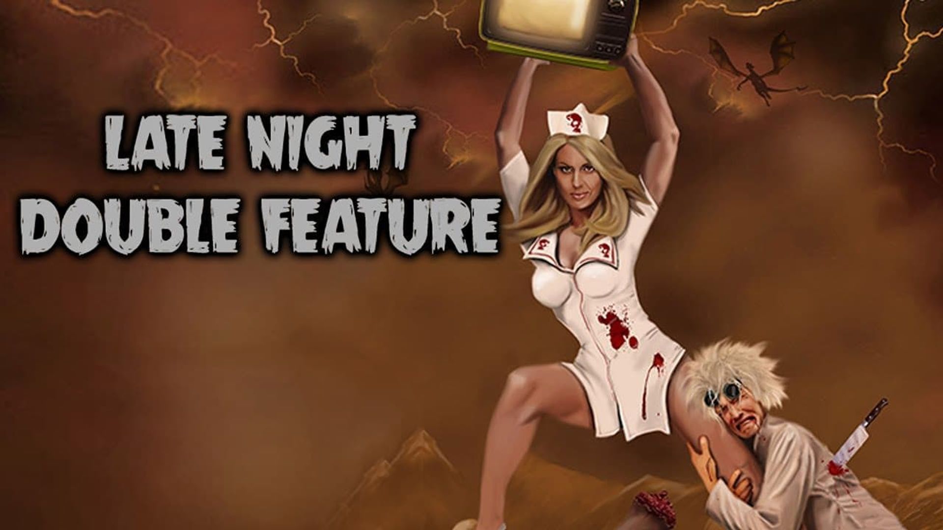 Late Night Double Feature background