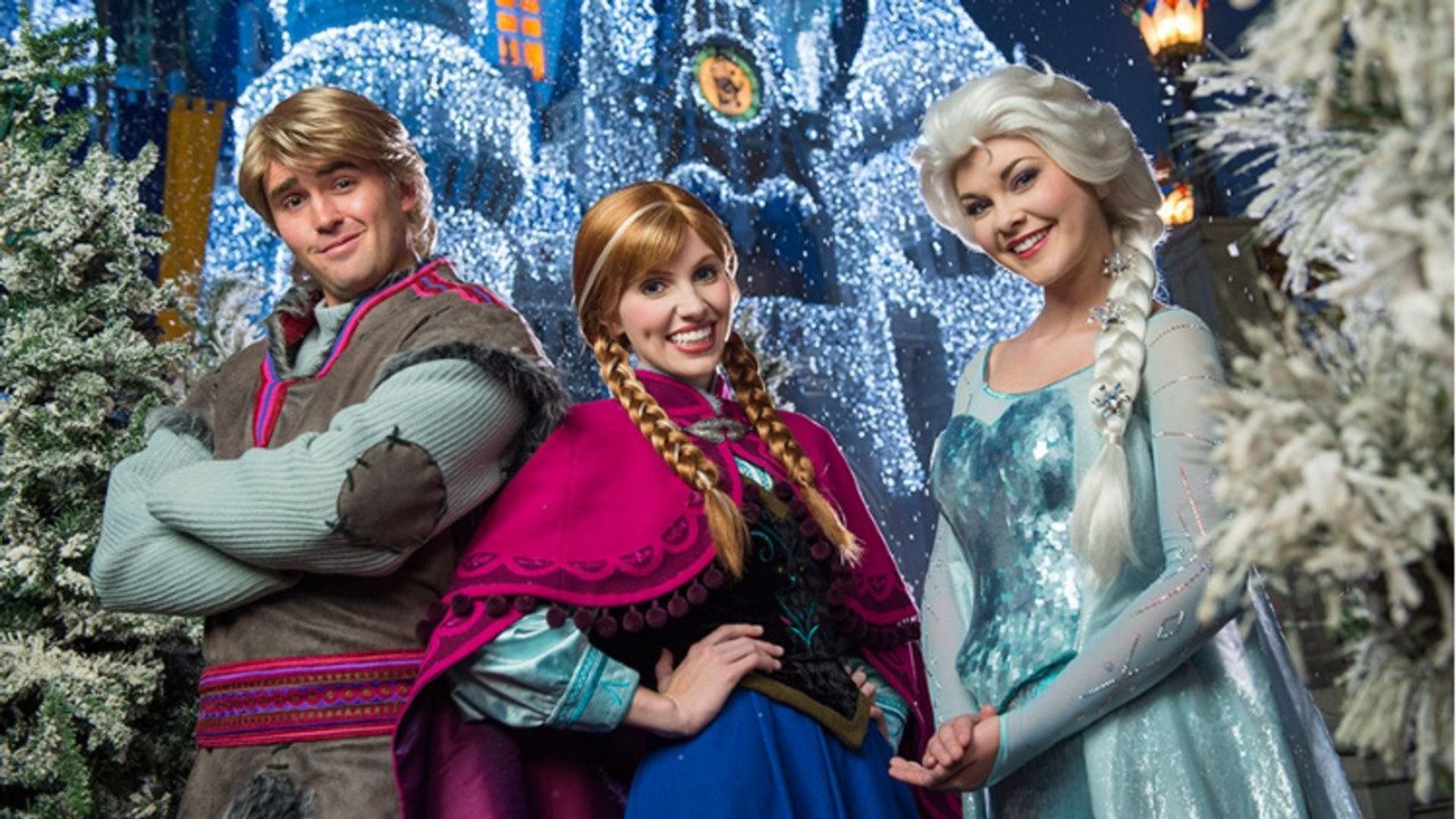 Disney Parks Frozen Christmas Celebration background