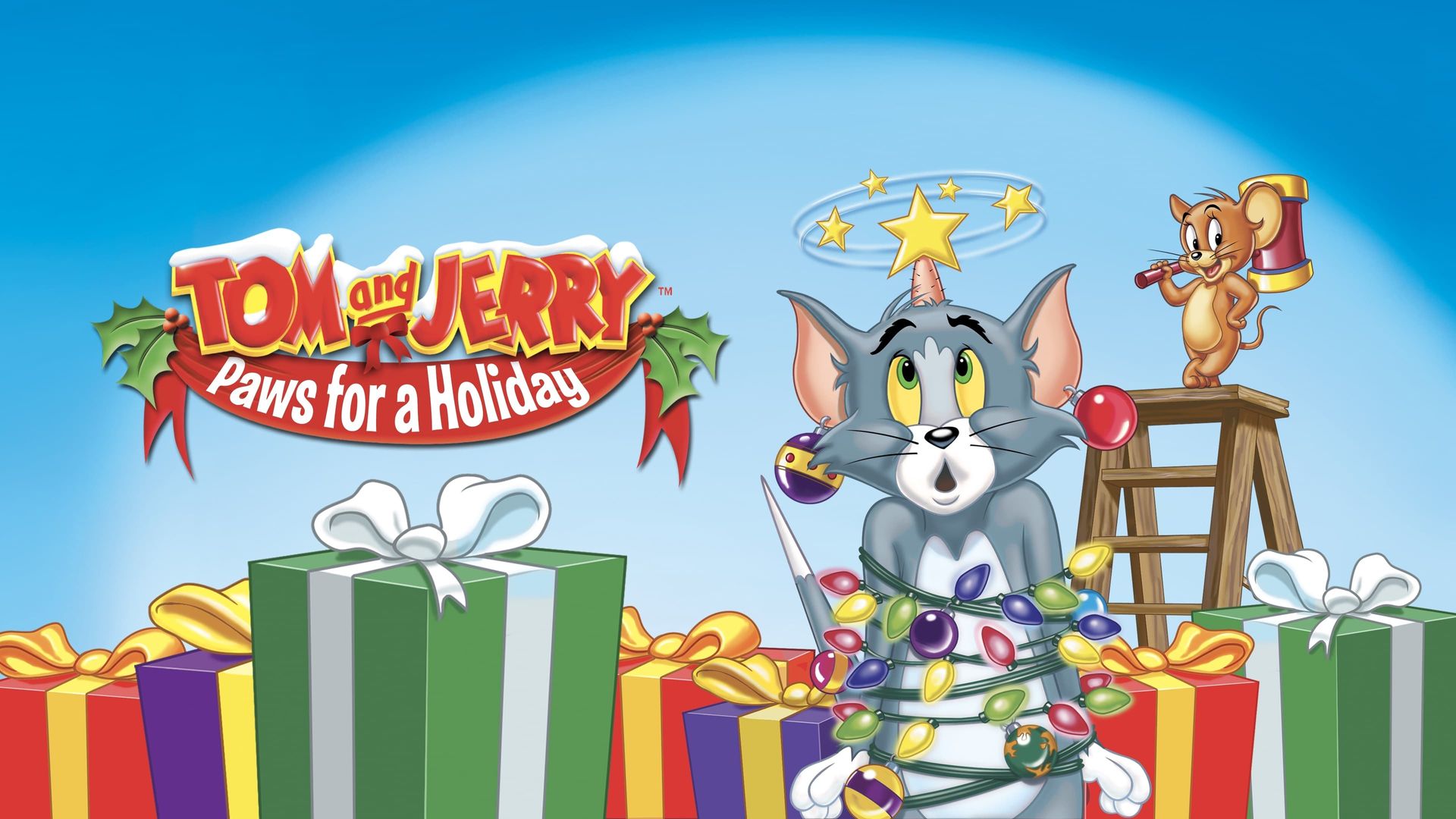 Tom and Jerry: Paws for a Holiday background