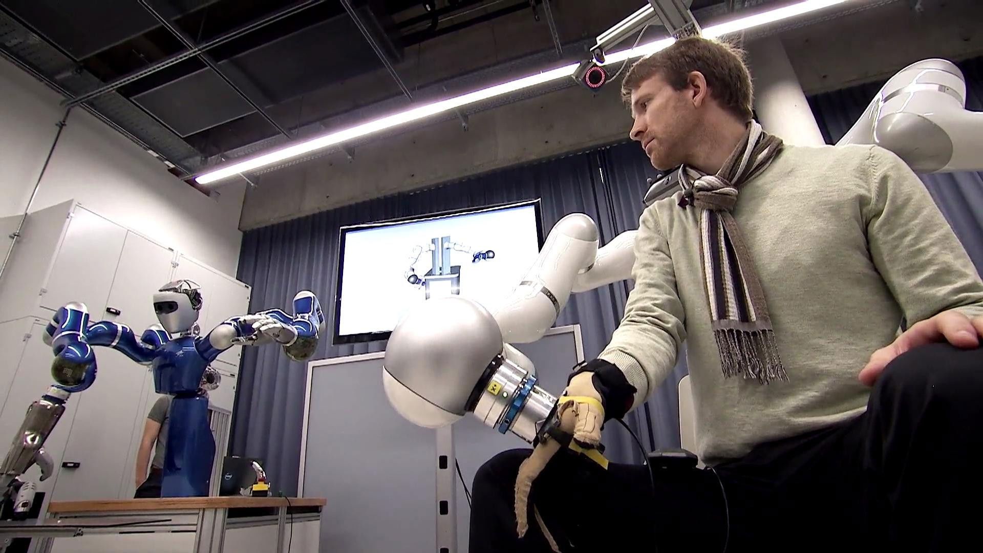 Space Robot Revolution background