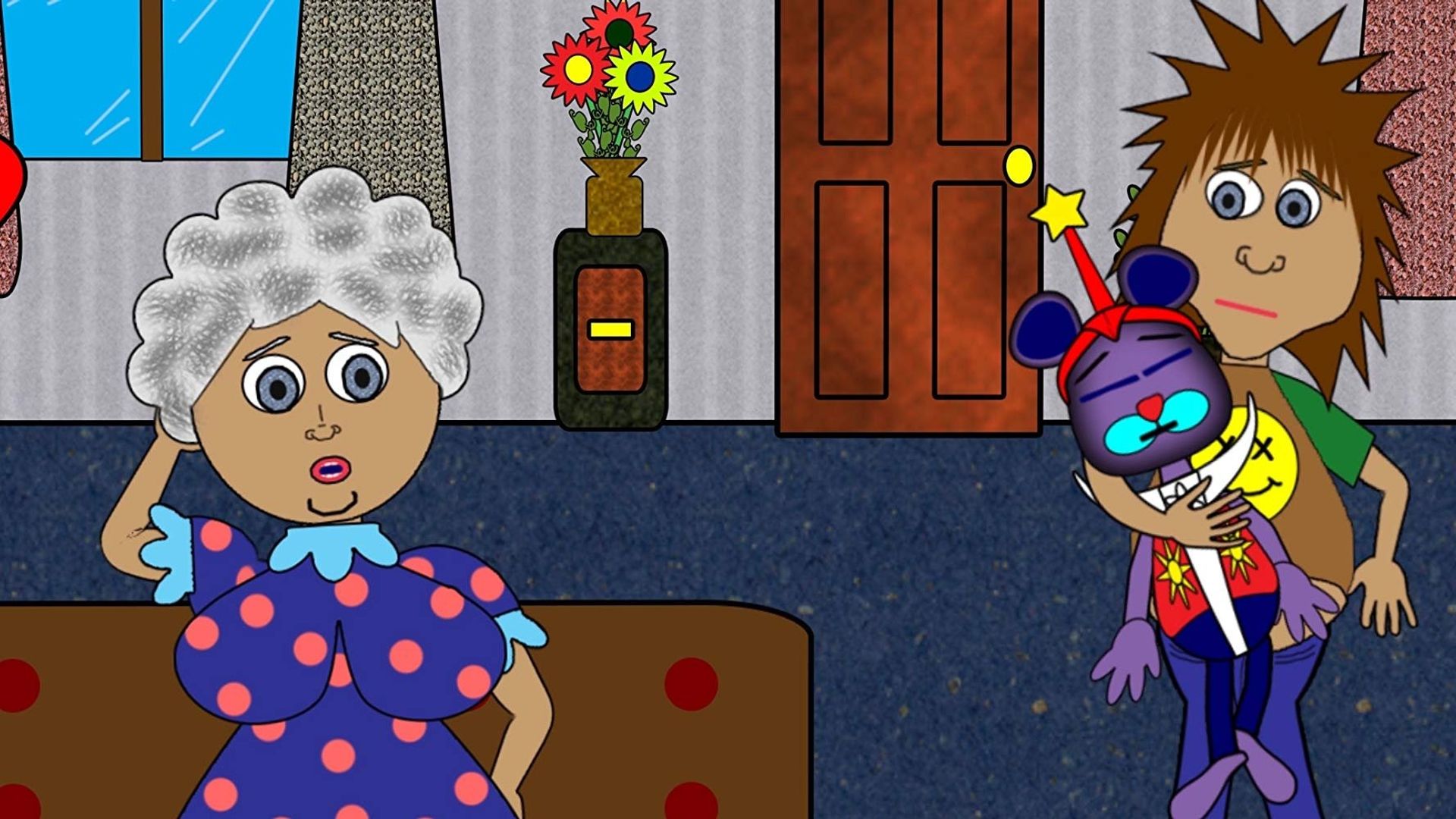 Space Bear and the Love Bomb background