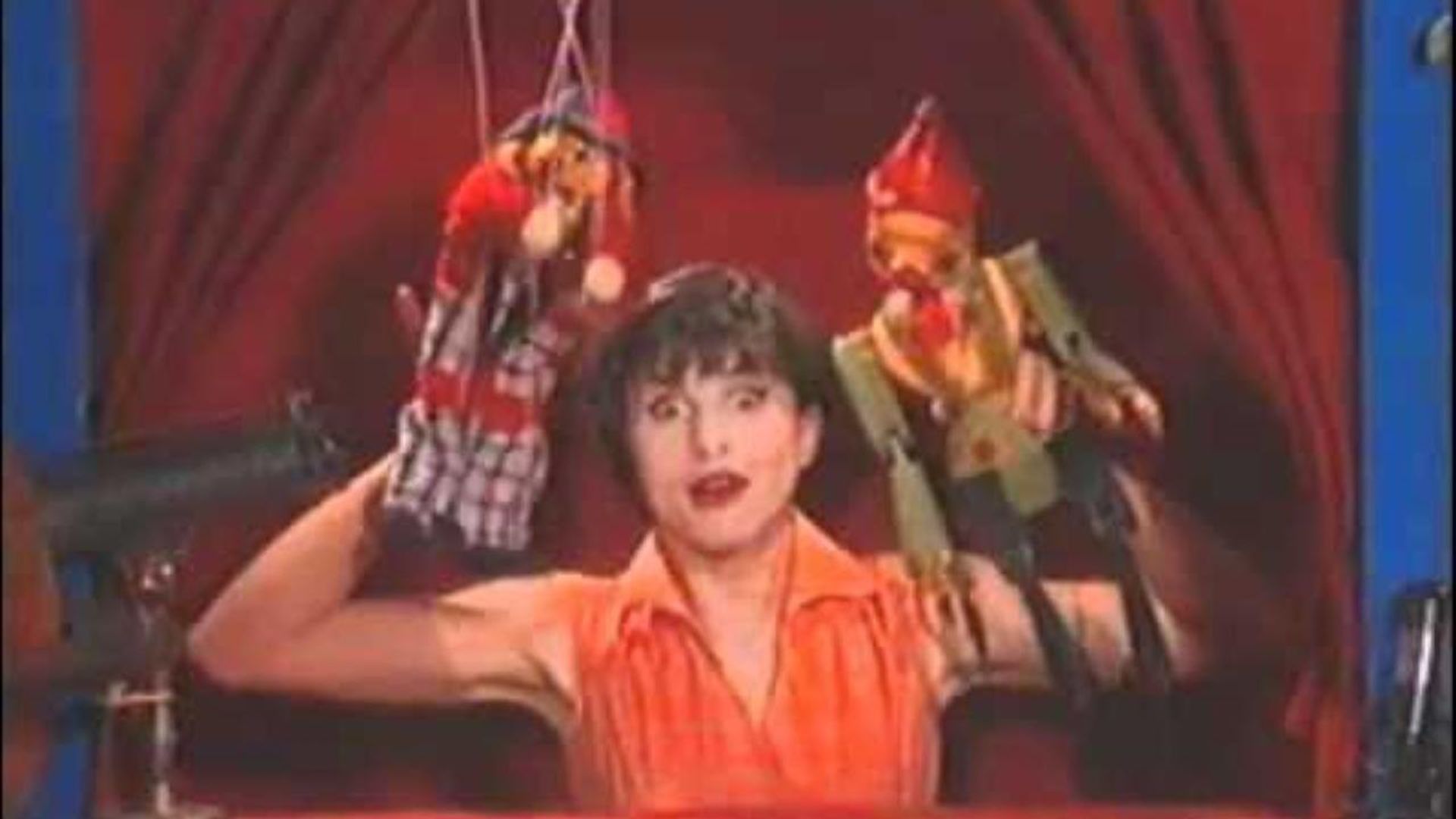 Monica and George in the Magic Toyshop background