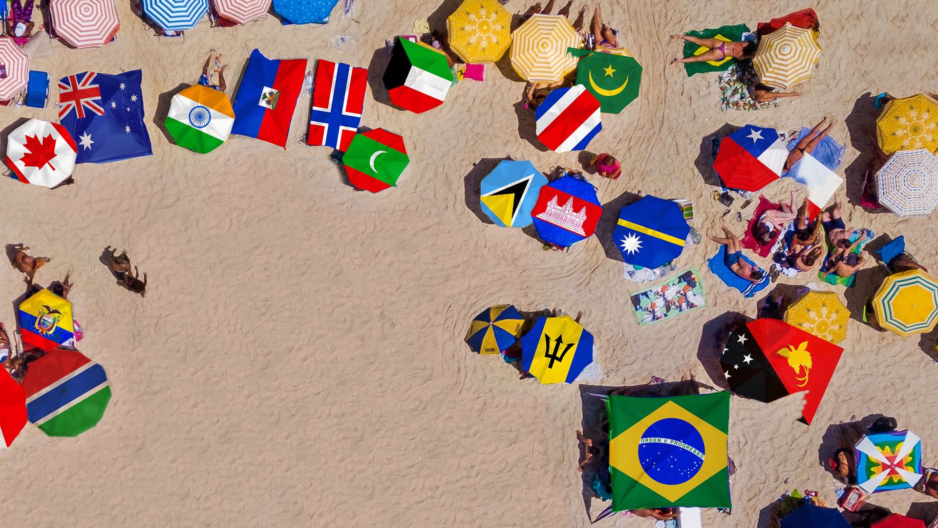 Beach Around the World background