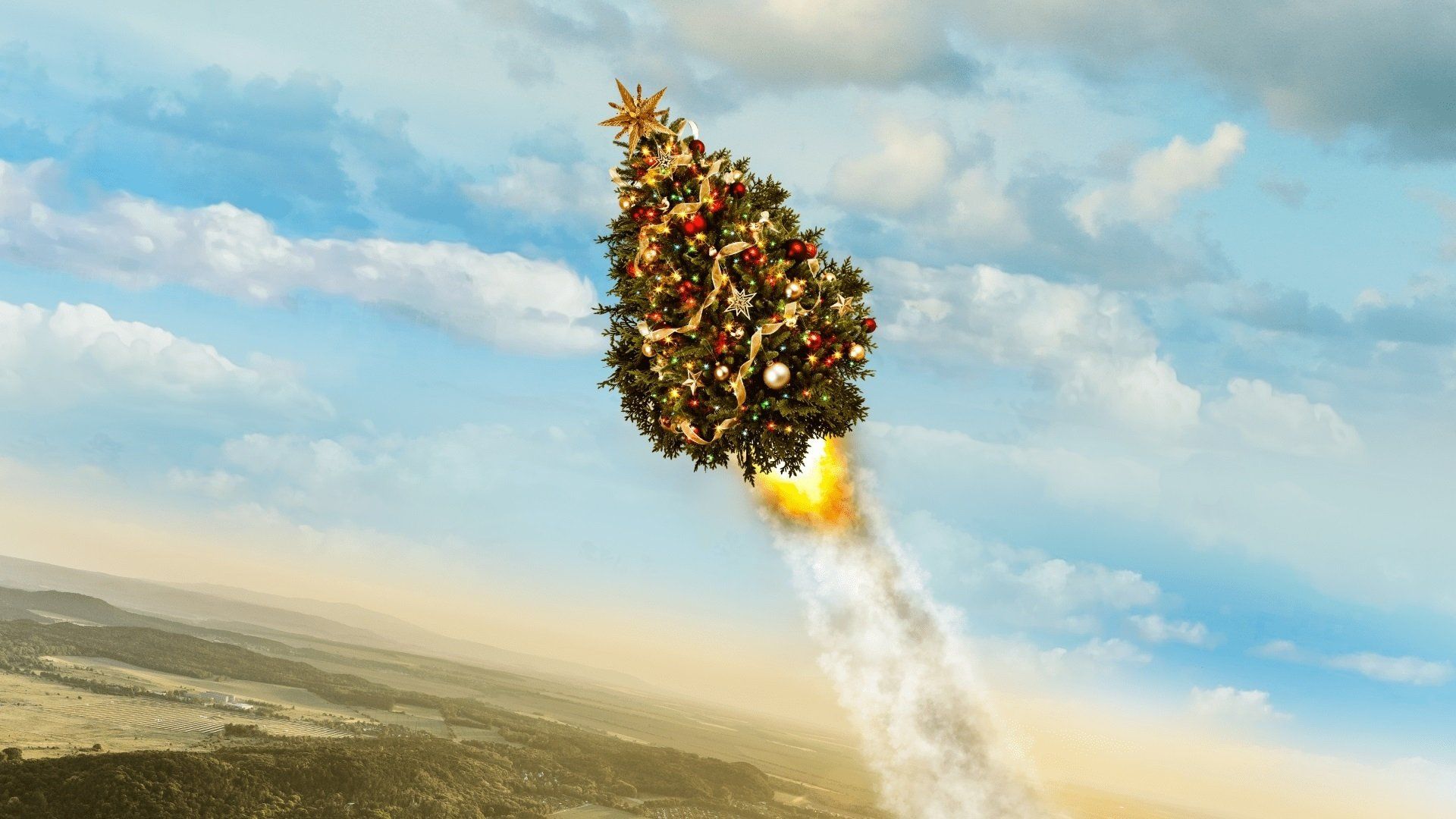 Rocket Around the Xmas Tree background