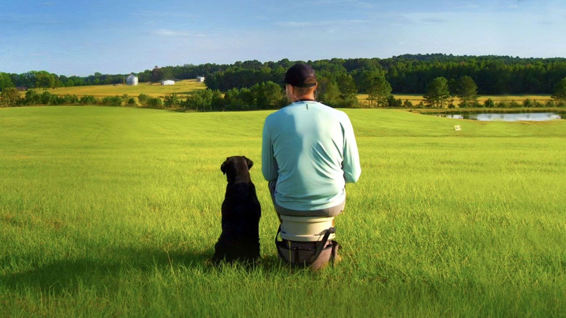 Man, Woman, Dog background