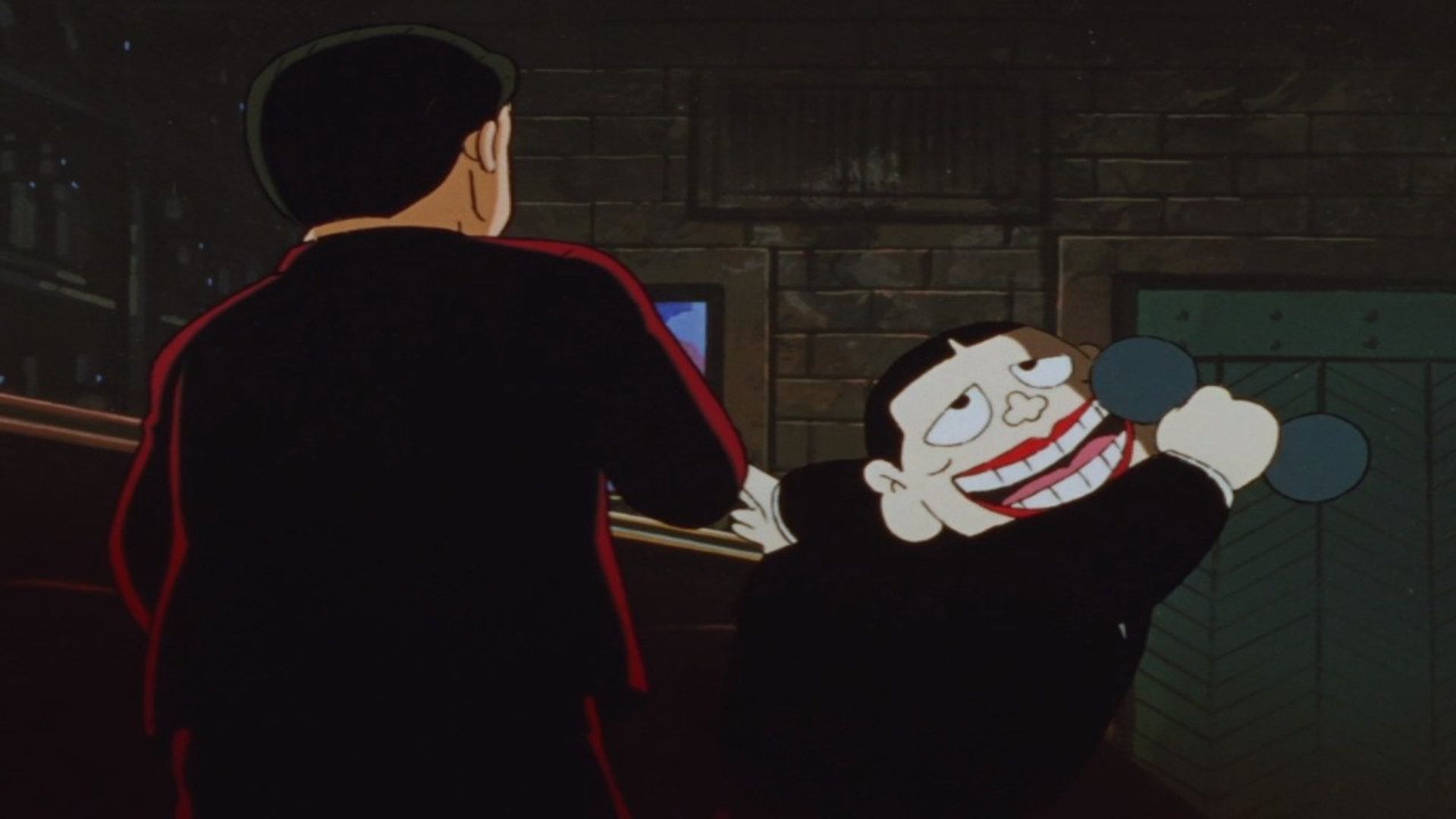 The Laughing Salesman background