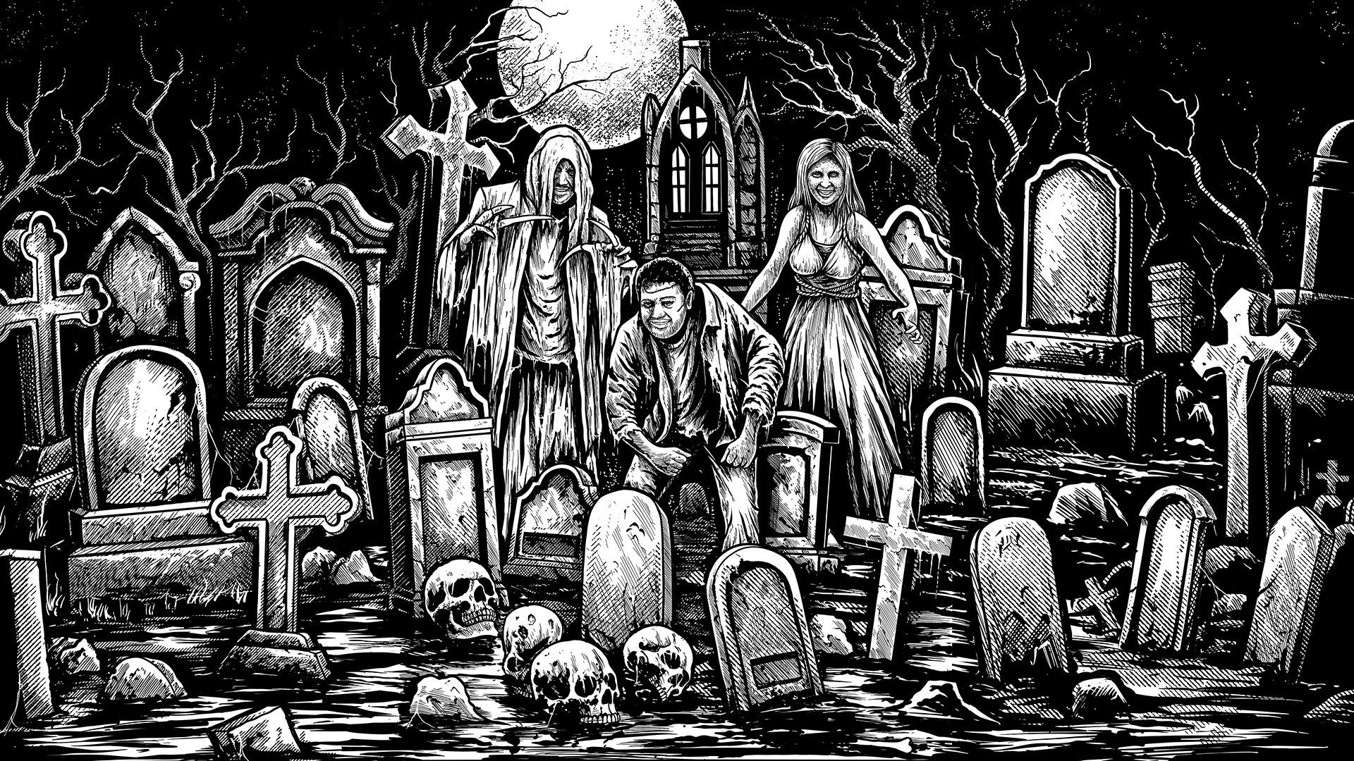 Hallow Ian Horror Hour background