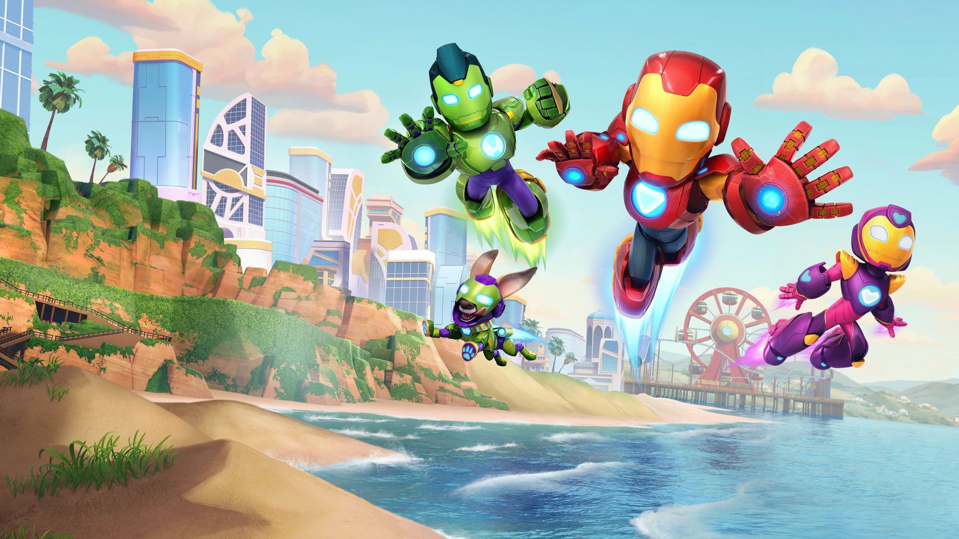 Iron Man and His Awesome Friends background