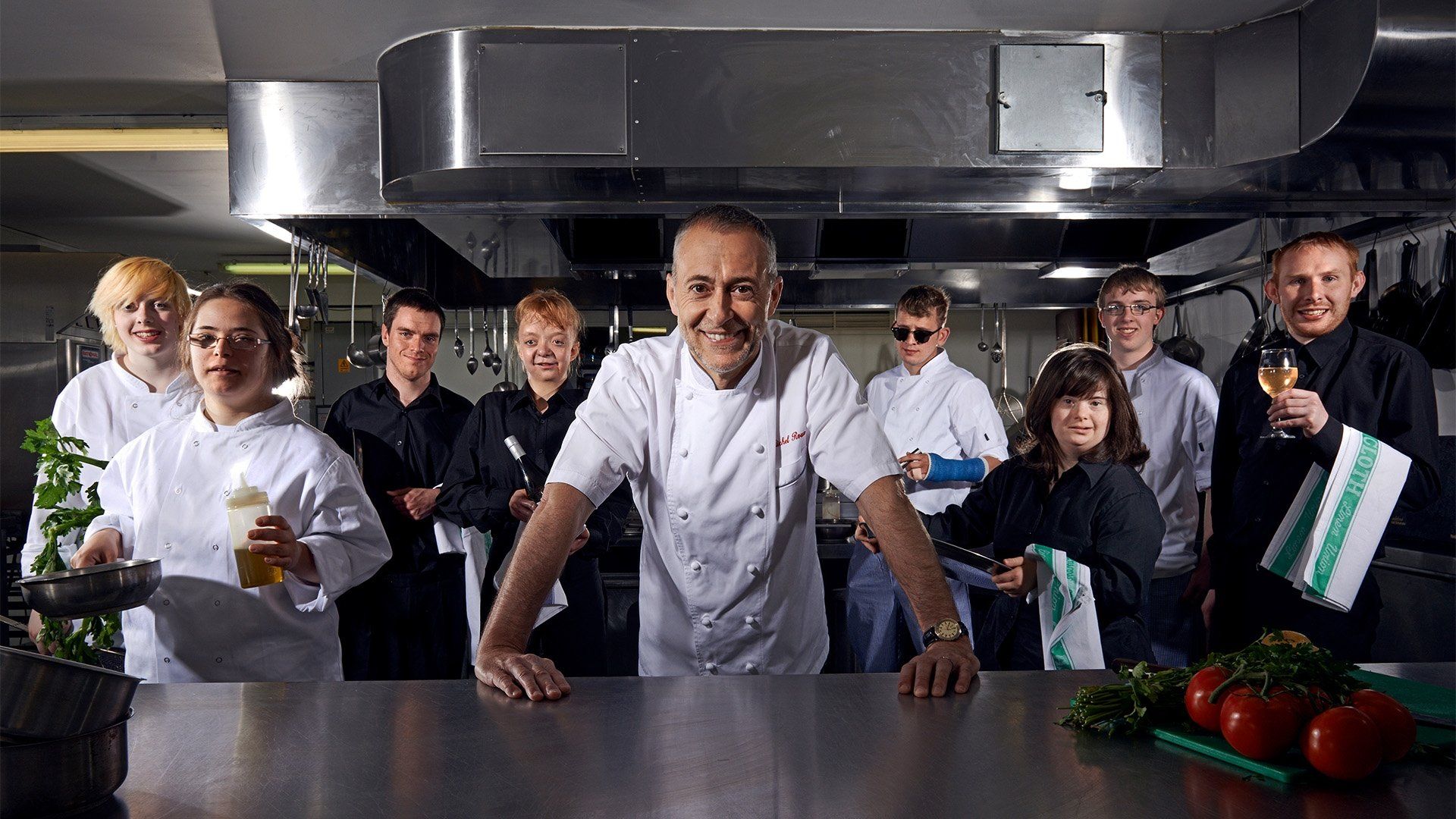 Kitchen Impossible with Michel Roux Jr background