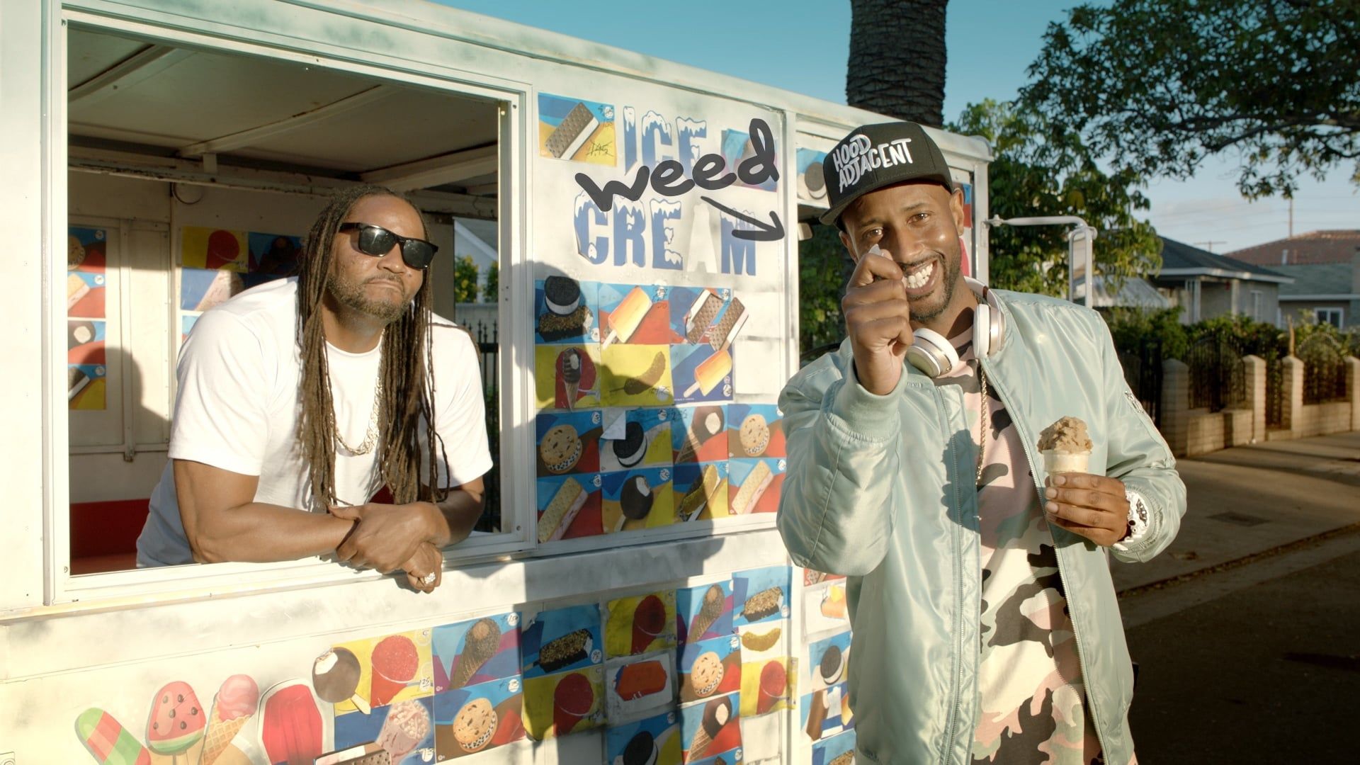 Hood Adjacent with James Davis background