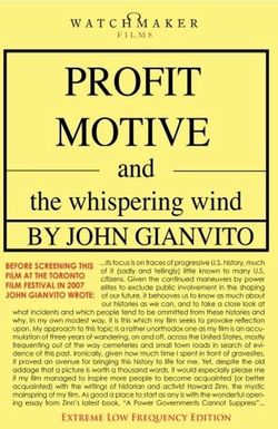 Profit Motive and the Whispering Wind