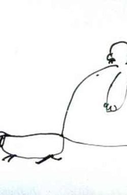 A Man and His Dog Out for Air