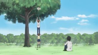 Episode 8 Motoharu's Sister / Mitsuo's Worries / Manga / Balconies / Convenience Store / Towers / Cakes / Horoscopes / 100 / Ramen / Skirts