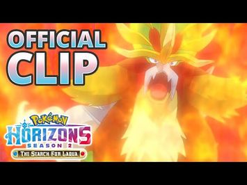 A Fiery Battle with Gouging Fire - Pokémon Horizons: Season 2 Official Clip